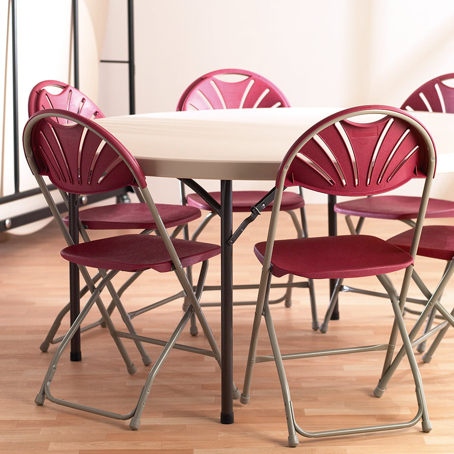 2000 Classic Lightweight Folding Chair Burgundy Lifestyle Image 2 CF40010