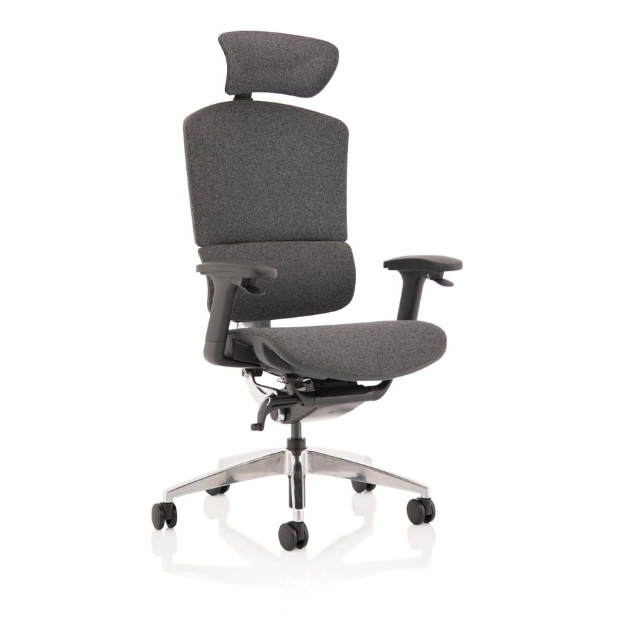 Ergo Click Plus Grey Fabric with Headrest