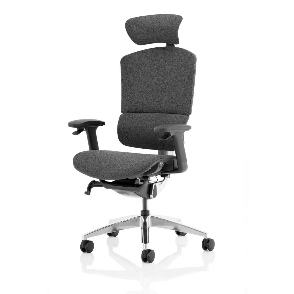 Ergo Click Plus Grey Fabric with Headrest