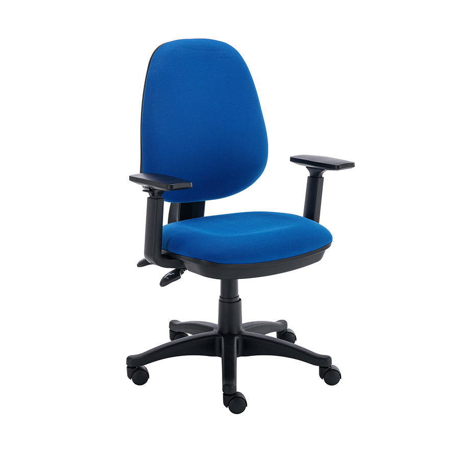 WORKSPACE NOW OPERATOR CHAIR – ADJUSTABLE ARMS-:BLUE