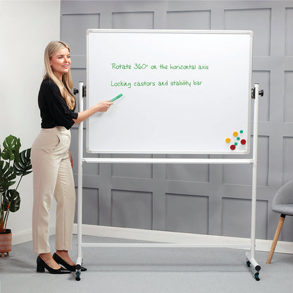 Non-Magnetic Mobile Swivel Whiteboard