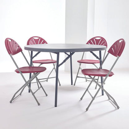2000 Classic Lightweight Folding Chair Burgundy Lifestyle Image 1 CF40010