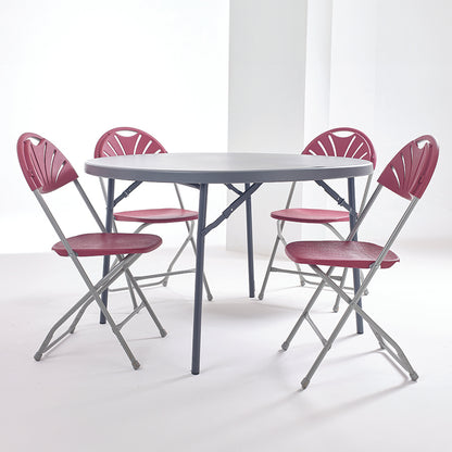 2000 Classic Lightweight Folding Chair Burgundy Lifestyle Image 1 CF40010