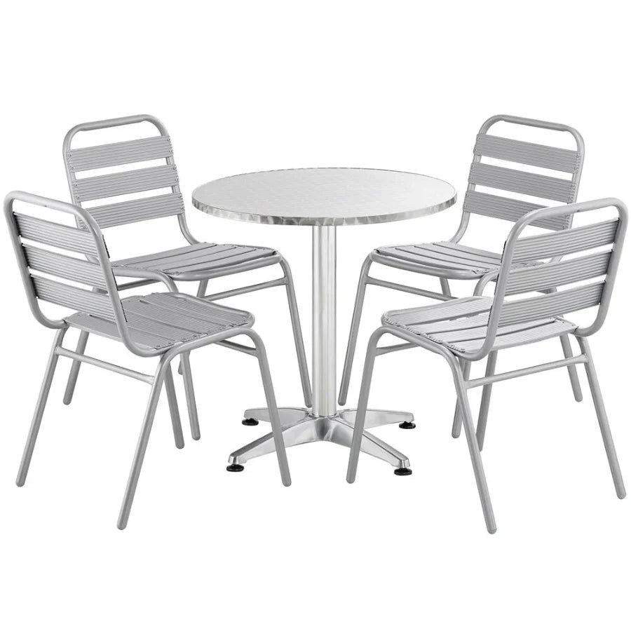 Rio Circular Pedestal Table + 4  Side Chairs