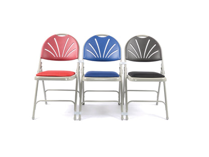 2600 Comfort Back steel Folding Chair with Upholstered Seat Package (36x Chairs - 1x Trolley)