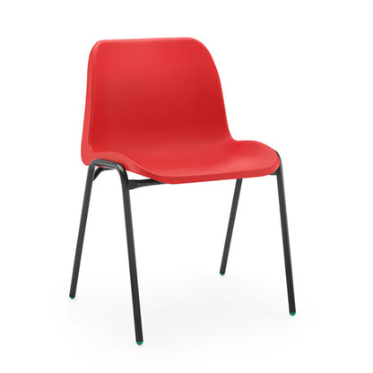 Affinity Chair Steel Frame and Polypropylene Seat Red