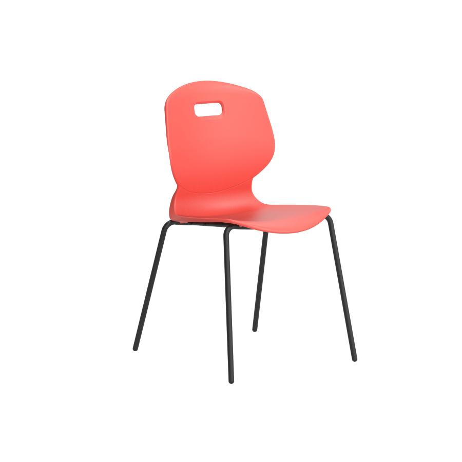 Arc 4 Leg Classroom Polypropylene Chair size 5 coral
