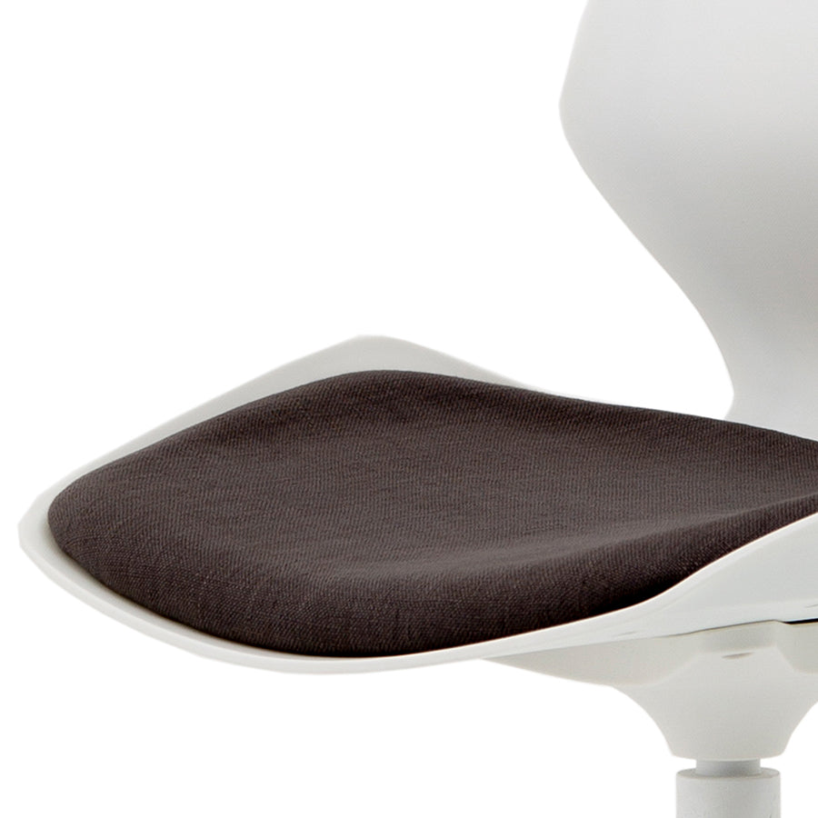 Florence Spindle White Frame Fabric Seat Visitor Chair