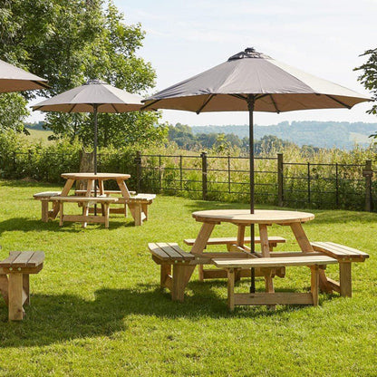 King Picnic Bench - 8 Seater Round
