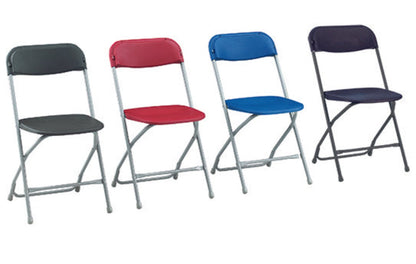2200 Classic Poly Folding Chair Package (40x Chairs- 2x Straps - 1x Trolley)