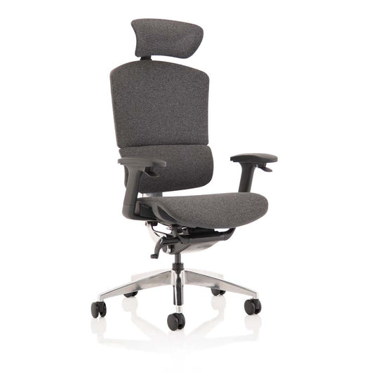 Ergo Click Plus Grey Fabric with Headrest