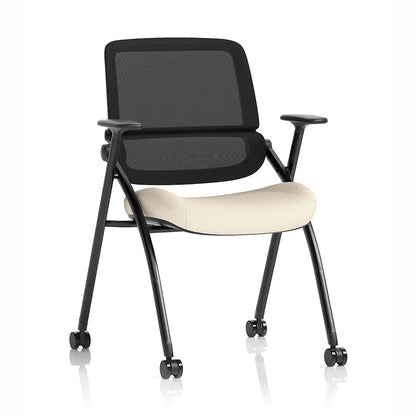 Capra Mesh Back Folding Office Training Chair in Bespoke Quest Salt Colour