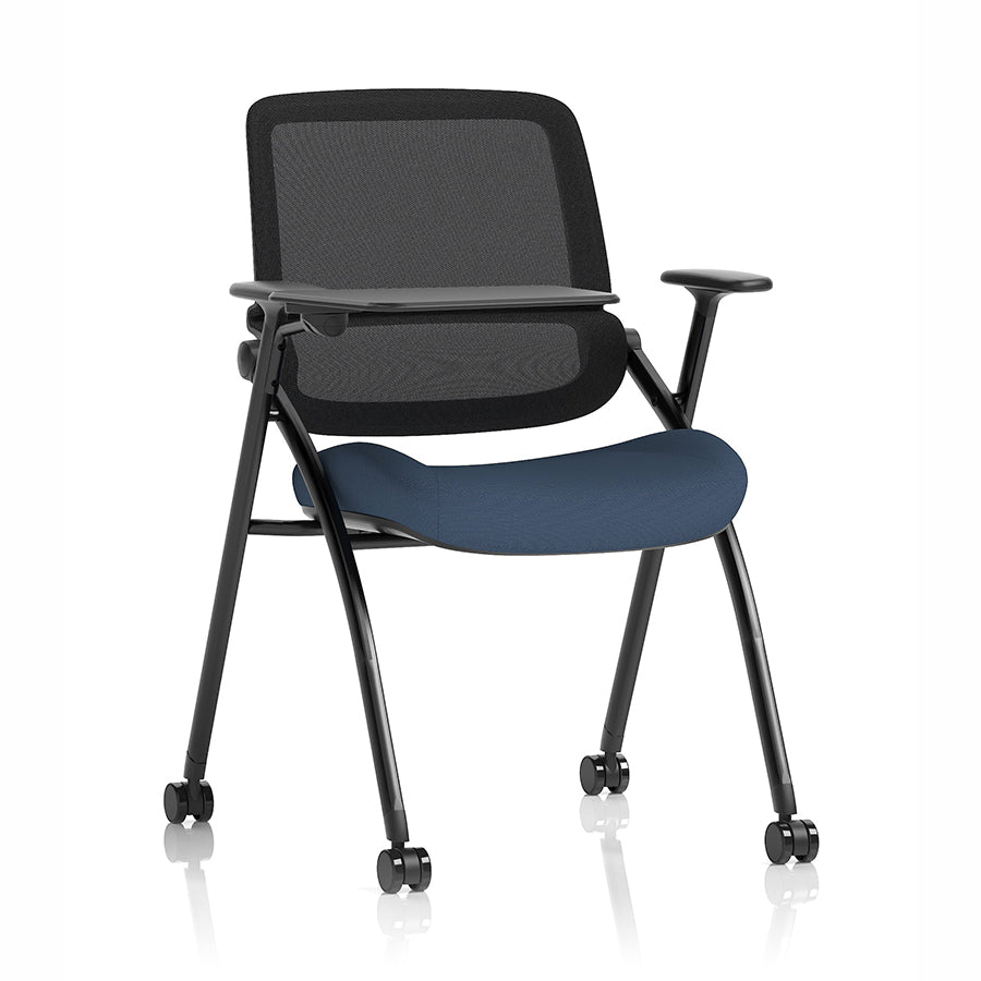 Capra Mesh Back Folding Office Training Chair in Bespoke Quest Whelk Colour