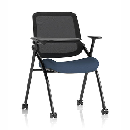 Capra Mesh Back Folding Office Training Chair in Bespoke Quest Whelk Colour