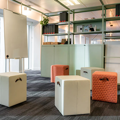 Colonnade Cube Square Pouffe