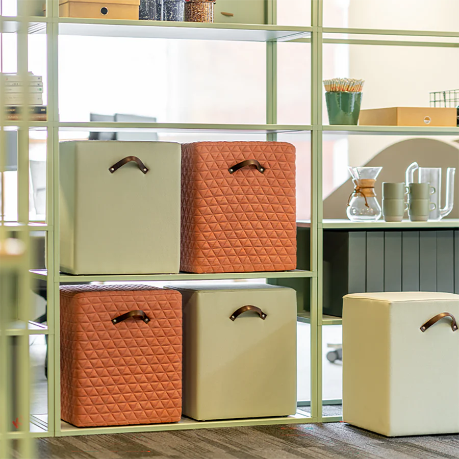 Colonnade Cube Square Pouffe