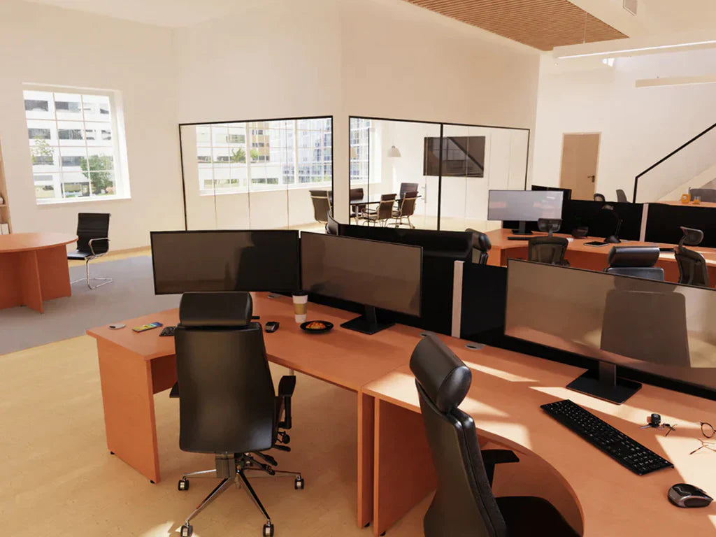 Impulse Panel End Crescent Desk W1600