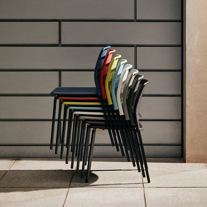 Grafton Stacking 4 Leg Chair on glides 8 chairs stacked lifestyle image