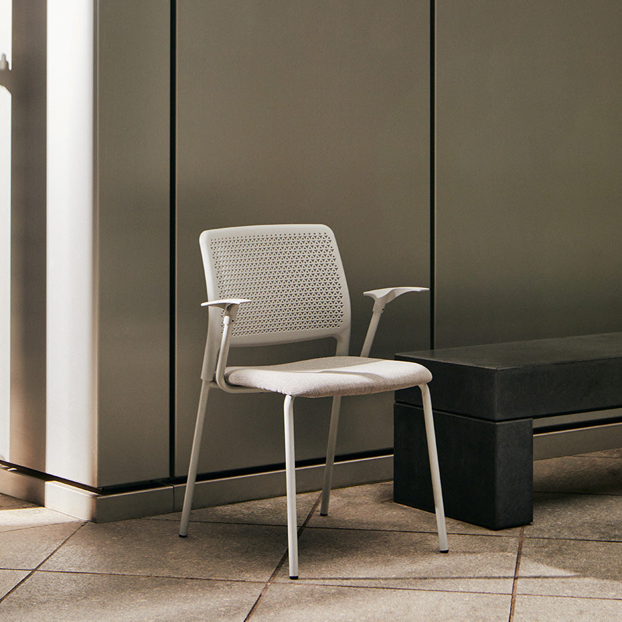 Grafton Stacking 4 Leg Chair on glides with arms lifestyle image 1