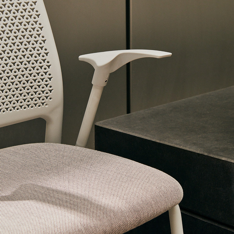 Grafton Stacking 4 Leg Chair on glides with arms lifestyle image 2