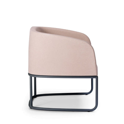 Gummy Bear Metal Frame Leg Outdoor Chair Beige Melange Side