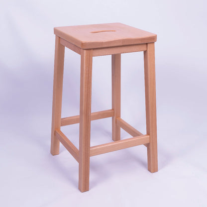 Heritage Beech Traditional Lab Stool Solid Wood 1