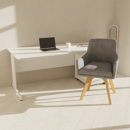 Impulse 1000mm Straight Desk Cable Managed Leg