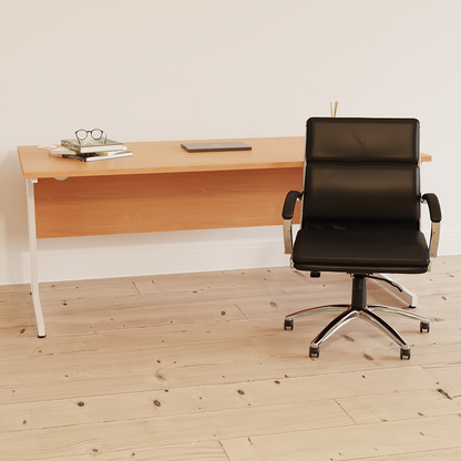 Impulse 1400mm Straight Desk Cable Managed Leg