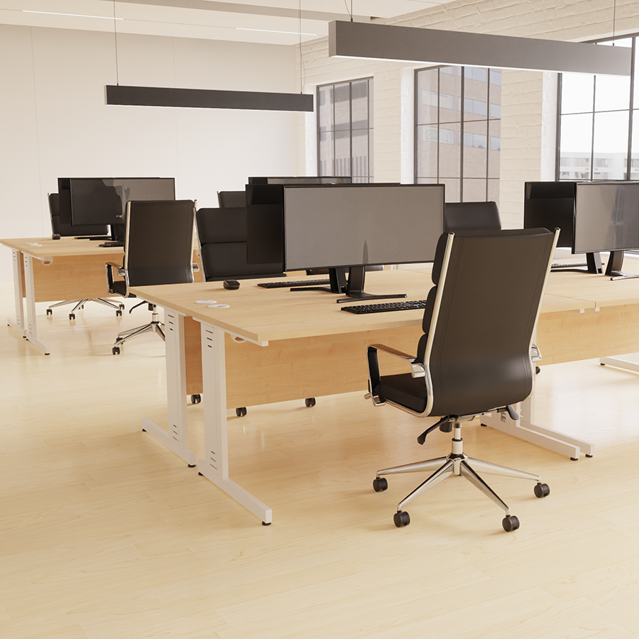 Impulse 1200mm Slimline Desk Cable Managed Leg
