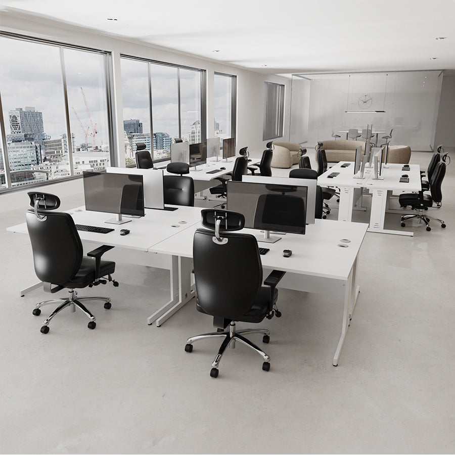 Impulse 1000mm Slimline Desk Cable Managed Leg