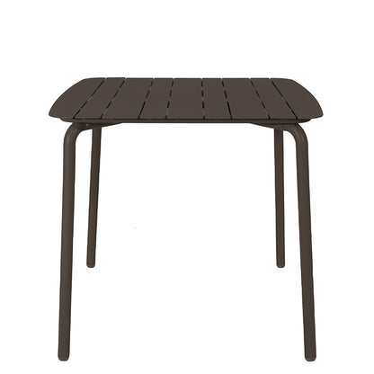 Breeze Aluminium Slatted Square Table