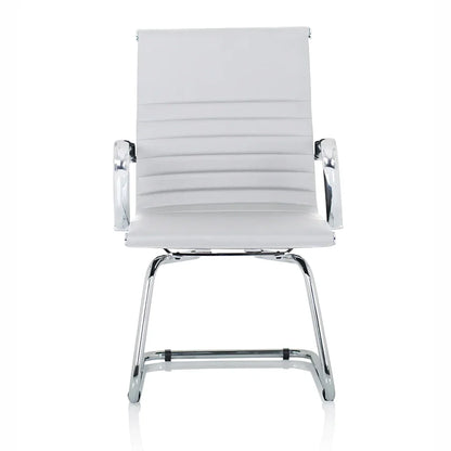 Nola Cantilever Faux Leather Visitor Chair With Arms
