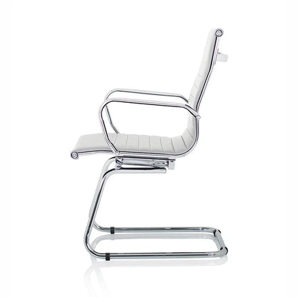 Nola Cantilever Faux Leather Visitor Chair With Arms
