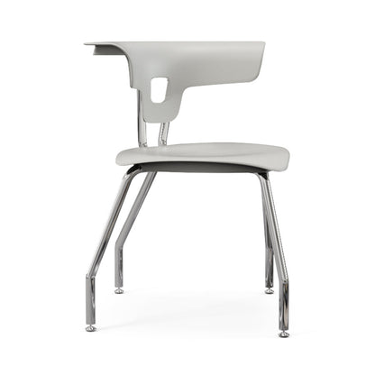 Ruckus 4 Leg Chair with glides chrome frame with cottonwood seat and back 1