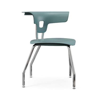 Ruckus 4 Leg Chair with glides chrome frame with surfs up seat and back 1