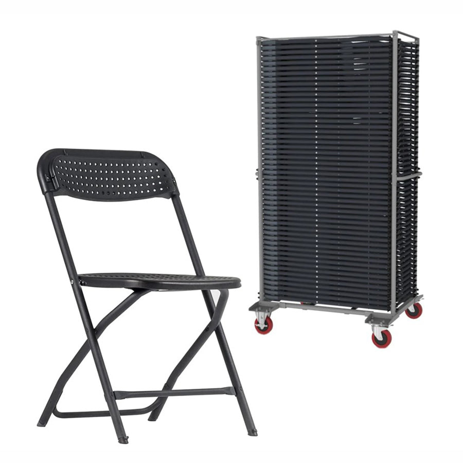 BigClassic x50 Folding Chairs & Trolley Bundle
