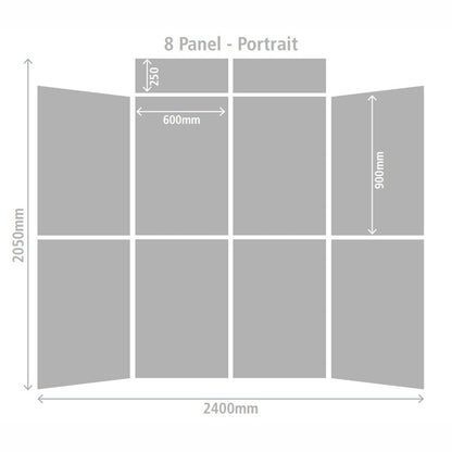 Light Weight Fold-Up Display Screen - 8 Panels