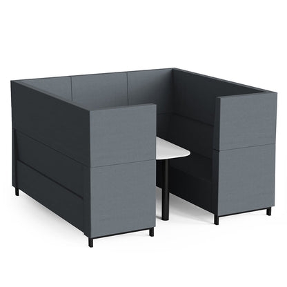 Brixton High Back Meeting Booth 6 Seater