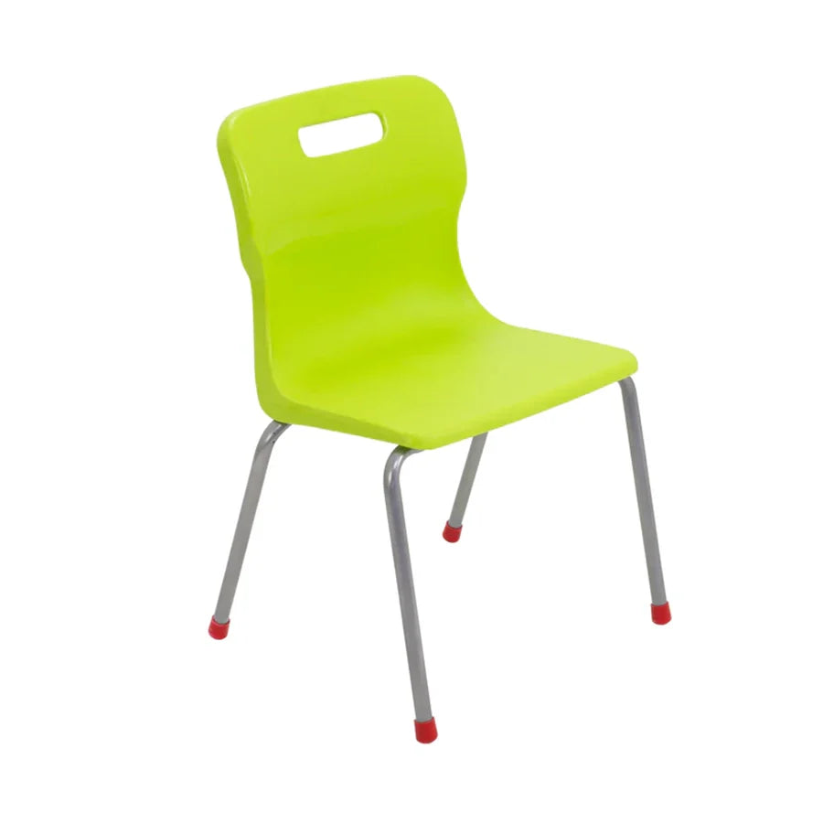 Titan 4 Leg Chair with Steel Frame and Lime Polypropylene Seat Size Mark 4 SH380mm