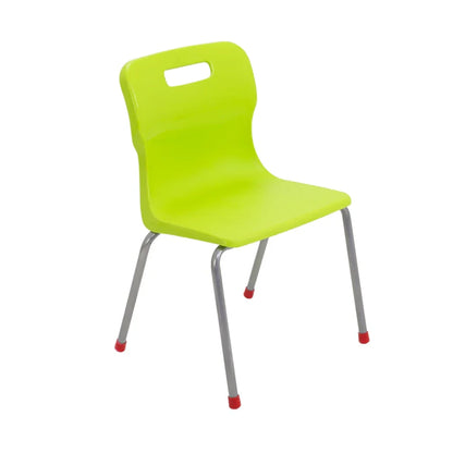 Titan 4 Leg Chair with Steel Frame and Lime Polypropylene Seat Size Mark 4 SH380mm
