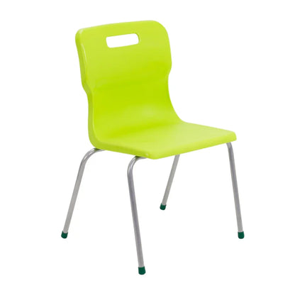 Titan 4 Leg Chair with Steel Frame and Lime Polypropylene Seat Size Mark 5 SH430mm