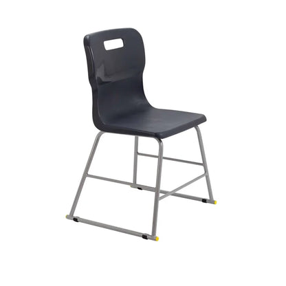 Titan High Chair Steel Frame and Polypropylene Seat Charcoal SH460mm