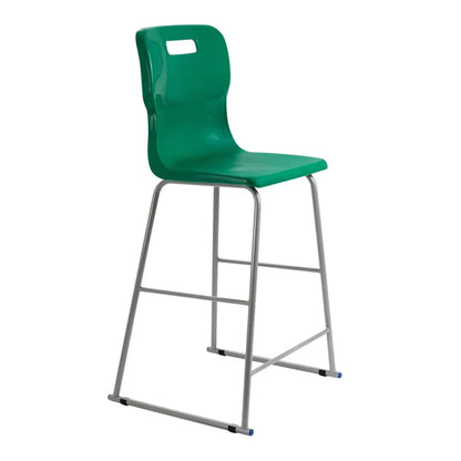 Titan High Chair Steel Frame and Polypropylene Seat Green SH690mm