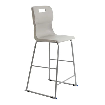 Titan High Chair Steel Frame and Polypropylene Seat Grey SH690mm