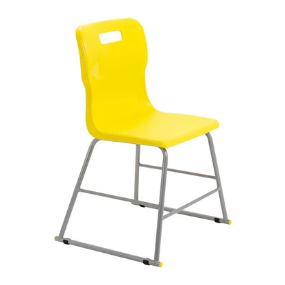 Titan High Chair Steel Frame and Polypropylene Seat Yellow SH460mm