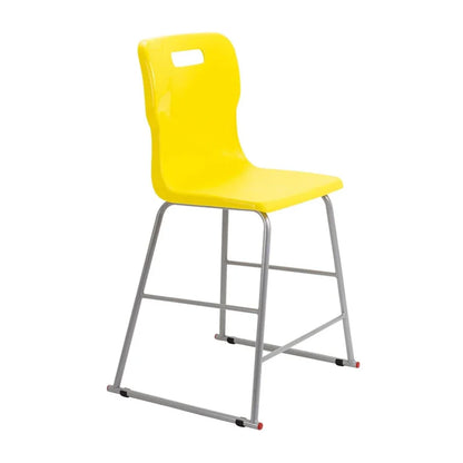 Titan High Chair Steel Frame and Polypropylene Seat Yellow SH570mm