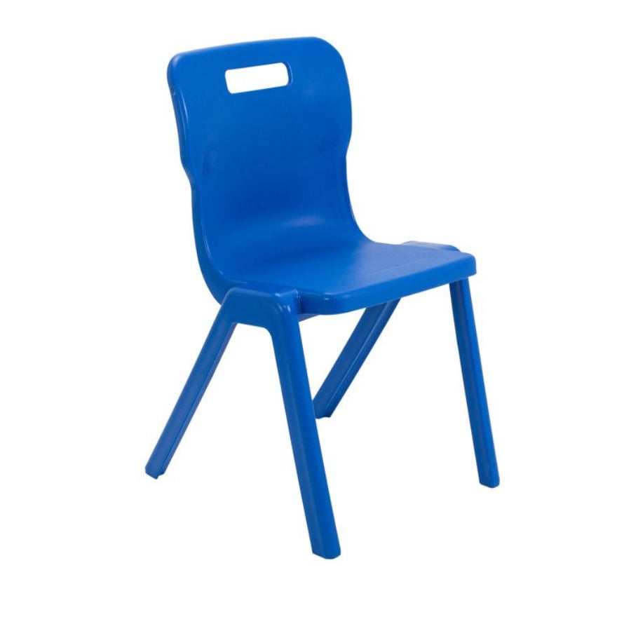 Titan One Piece Antibacterial Chair One Piece Poly Blue