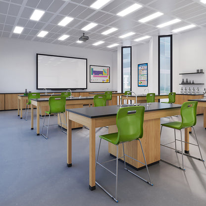 Titan Poly High Back Stool green lifestyle