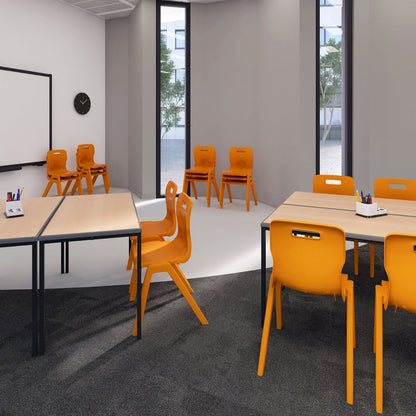 Titan Poly One Piece Chair Orange Lifestyle Image