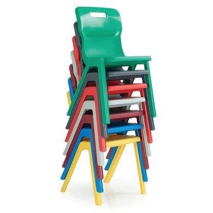 Titan Poly One Piece Chair Stacked